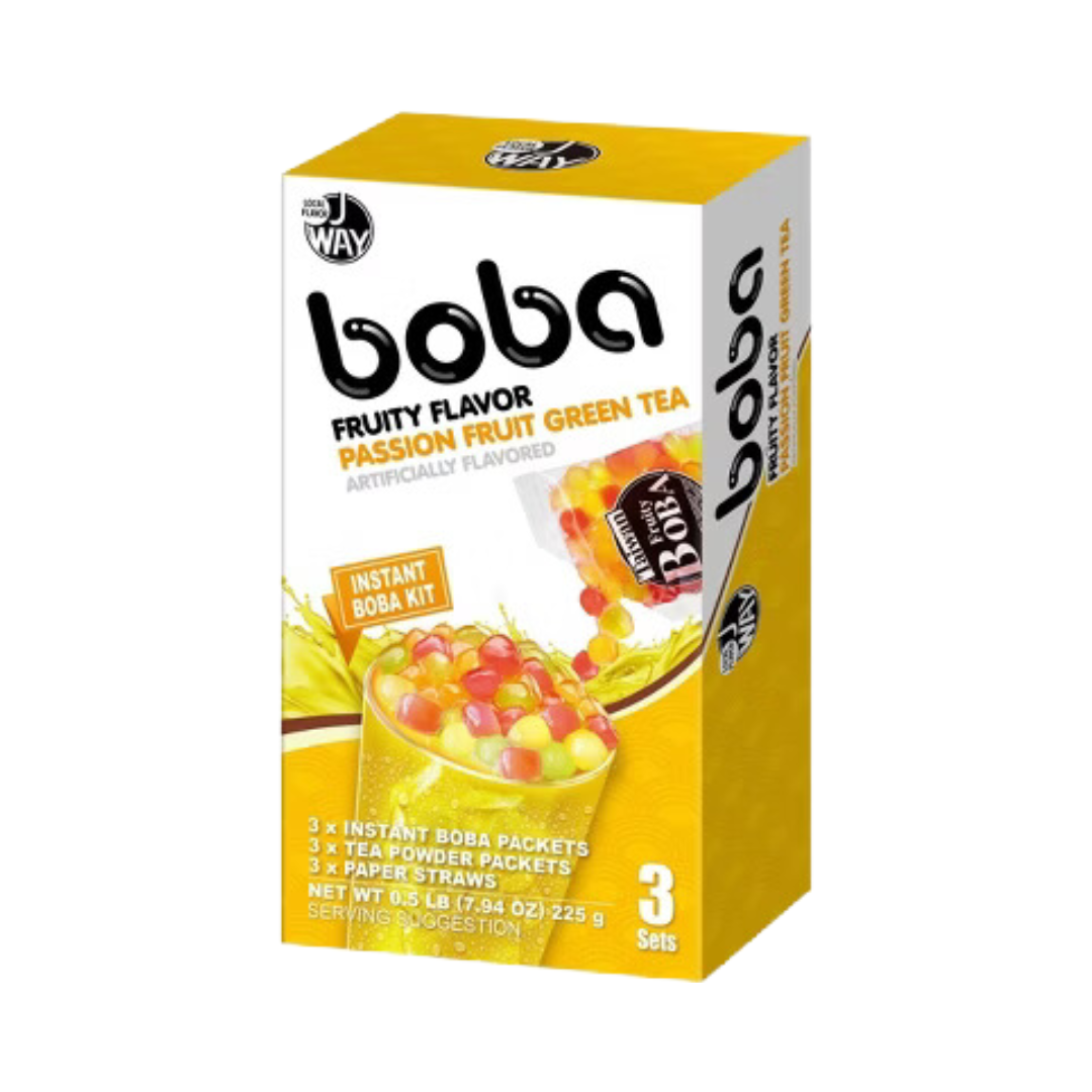 J-Way Boba Fruity Flavour Passion Fruit Green Tea - 225g