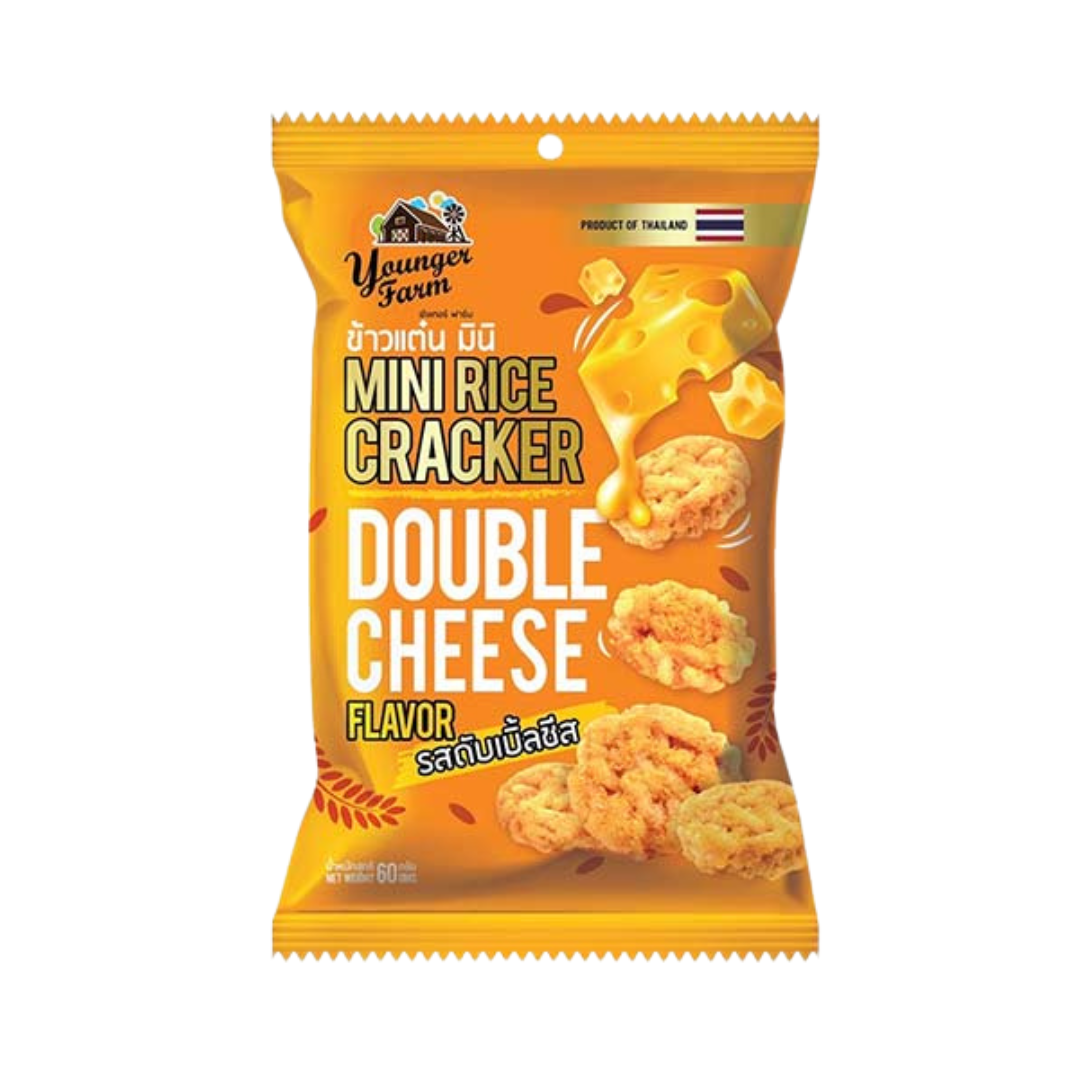 Younger Farm Mini Rice Cracker Double Cheese - 60g