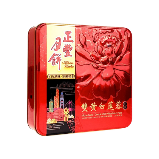 Zheng Feng RED Mooncake Double Yolk White Lotus Paste 720g