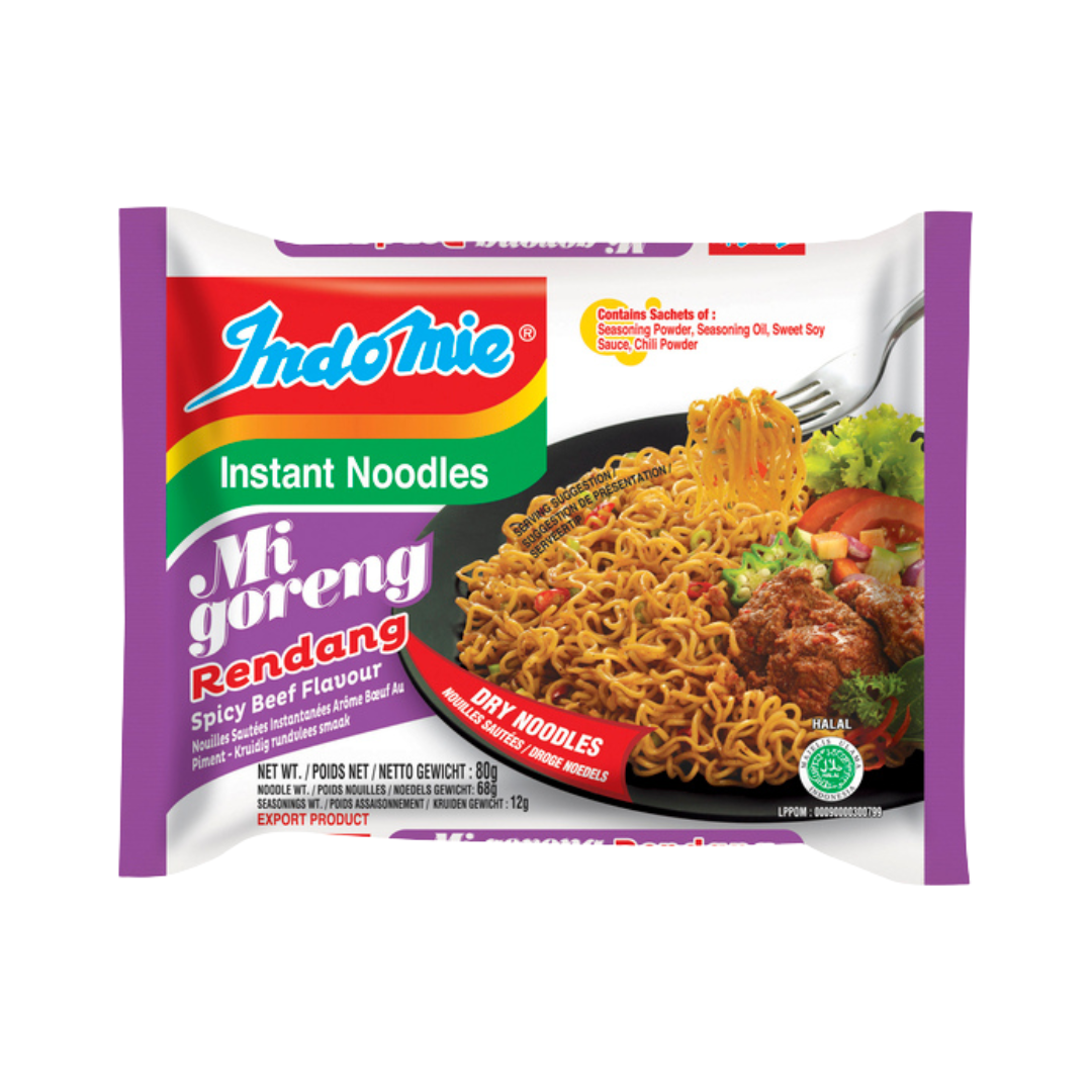 Indomie Instant Noodle Rendang me shije viçi pikante 80g