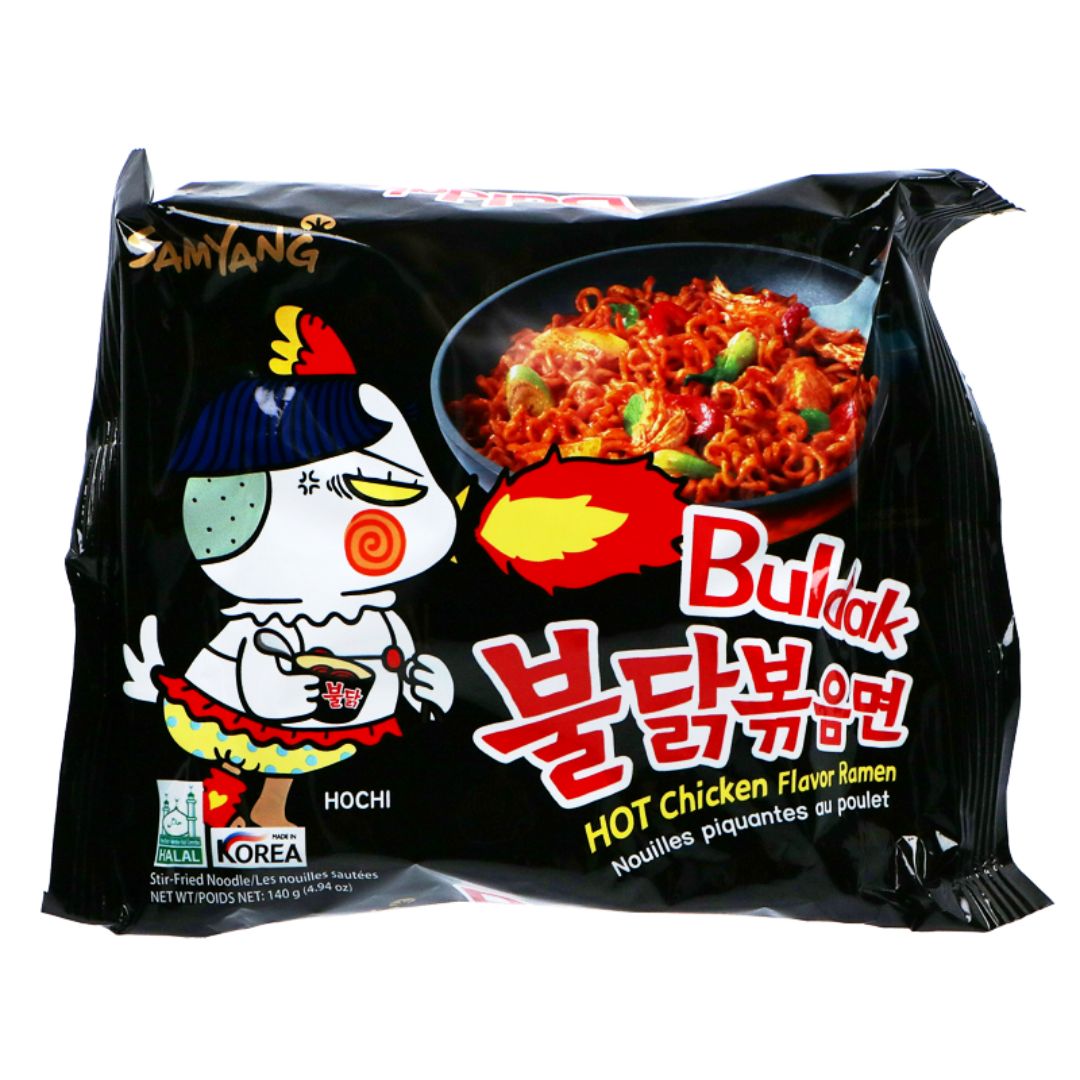 Samyang Buldak Spicy Ramen, Hot Chicken Ramen, Korean Stir-Fried Instant Noodle, Original