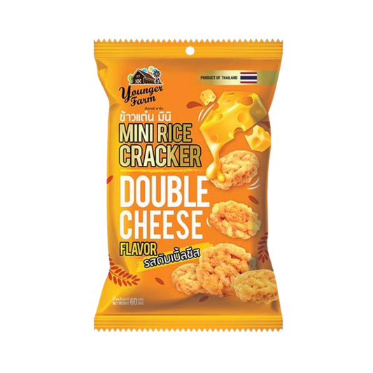 Younger Farm Mini Rice Cracker Cheese Double - 60g